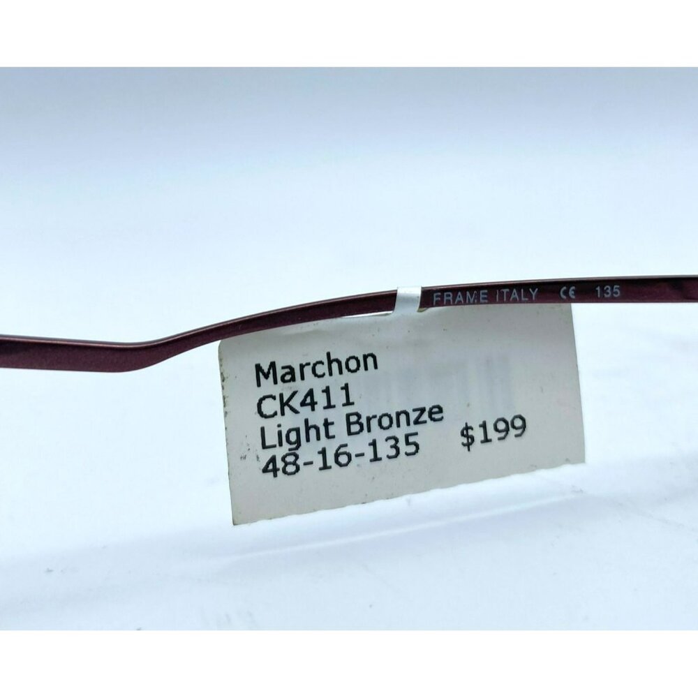 Calvin Klein Eyeglasses Glass Frame CK411 Brown Light Bronze 48-16-135 MSRP $199 - Picture 8 of 10
